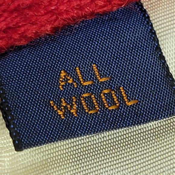 Vintage Thick Men's Red Tiw-Knit Wool - Picture 2 of 7